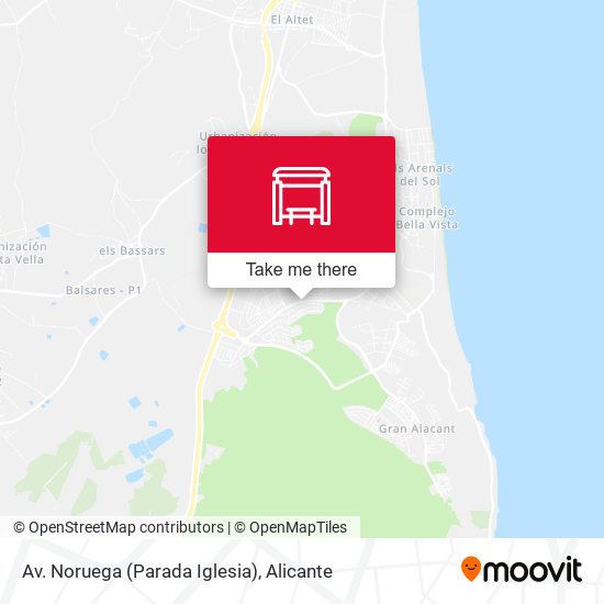 Av. Noruega (Parada Iglesia) map