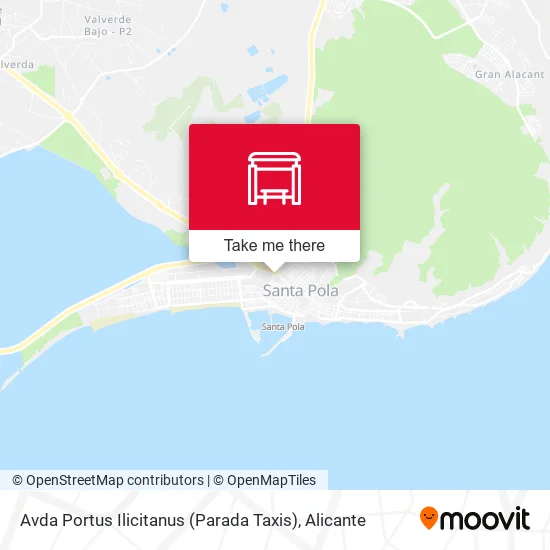 Avda Portus Ilicitanus (Parada Taxis) map