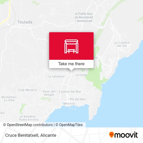 Cruce Benitatxell map