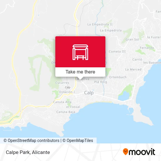 Calpe Park map