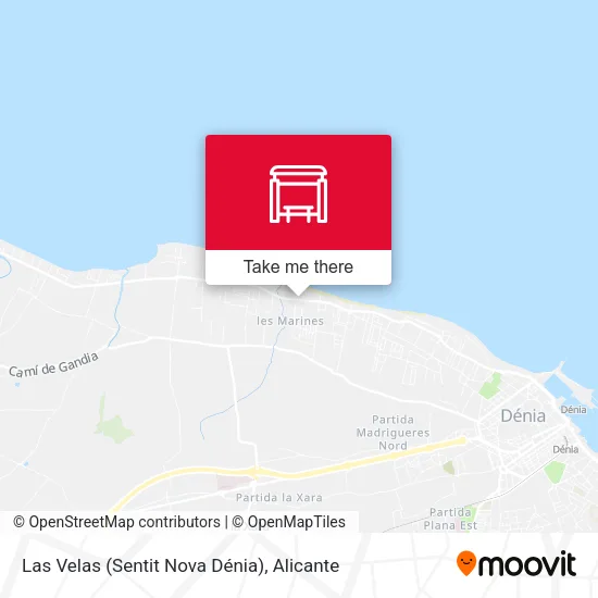 Las Velas (Sentit Nova Dénia) map