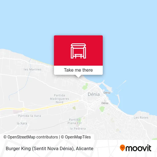 Burger King (Sentit Nova Dénia) map