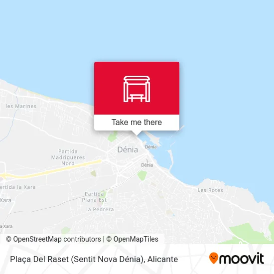 Plaça Del Raset (Sentit Nova Dénia) map