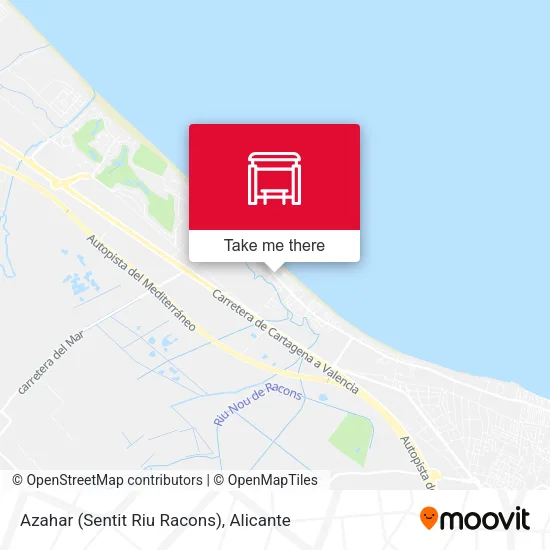 mapa Azahar (Sentit Riu Racons)
