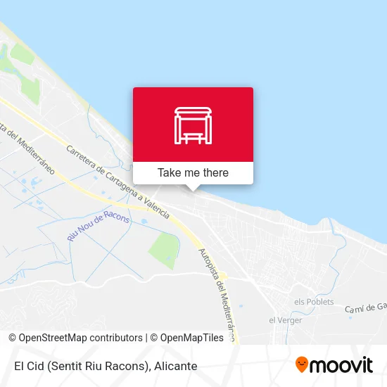 El Cid (Sentit Riu Racons) map