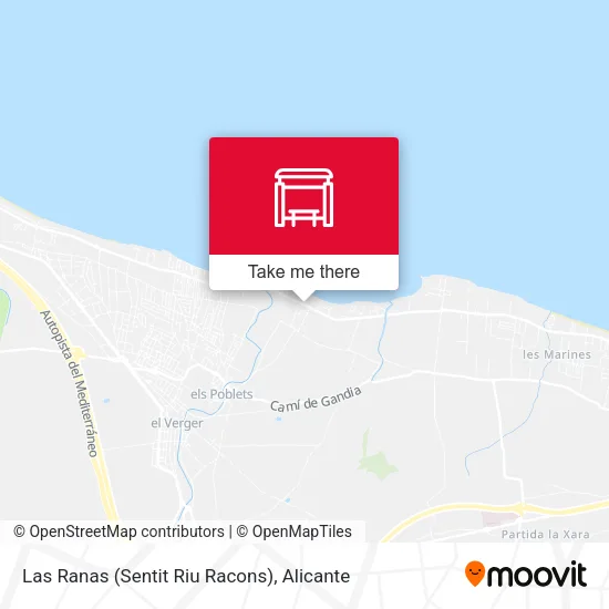 Las Ranas (Sentit Riu Racons) map