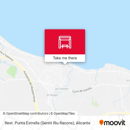 Rest. Punta Estrella (Sentit Riu Racons) map