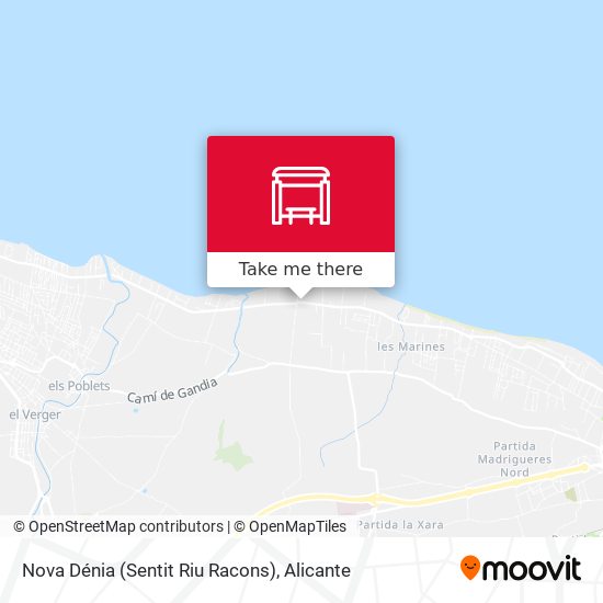 Nova Dénia (Sentit Riu Racons) map