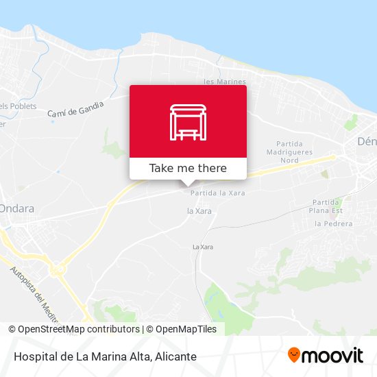 Hospital de La Marina Alta map
