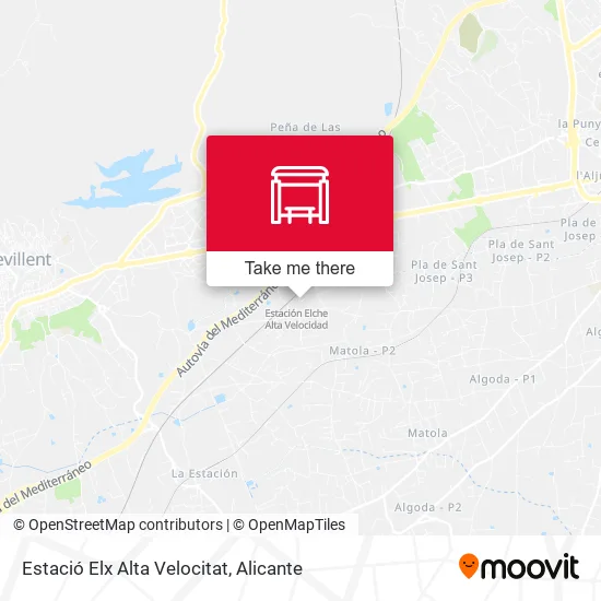 mapa Estació Elx Alta Velocitat