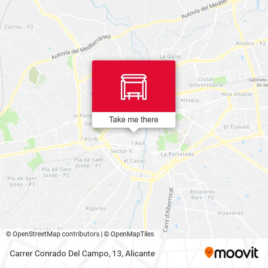 Carrer Conrado Del Campo, 13 map