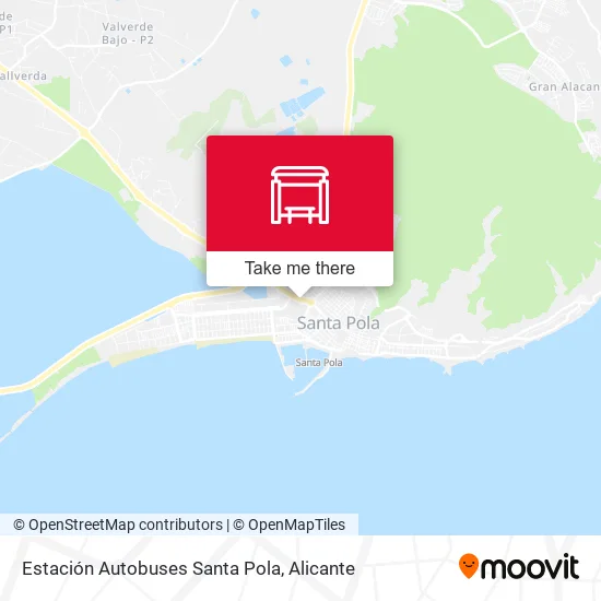 mapa Estación Autobuses Santa Pola