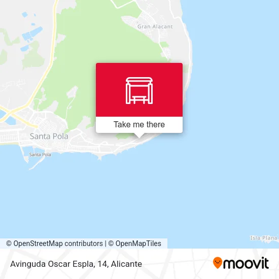 Avinguda Oscar Espla, 14 map