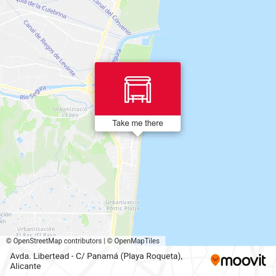 Avda. Libertead - C/ Panamá (Playa Roqueta) map