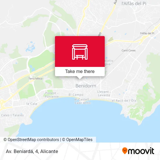 Av. Beniardá, 4 map