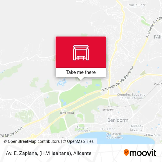 Av. E. Zaplana, (H.Villaaitana) map