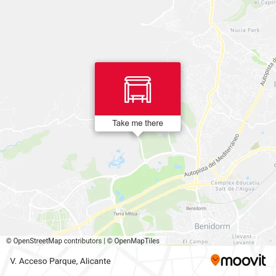 V. Acceso Parque map