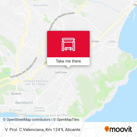 mapa V. Prol. C.Valenciana, Km 124'9