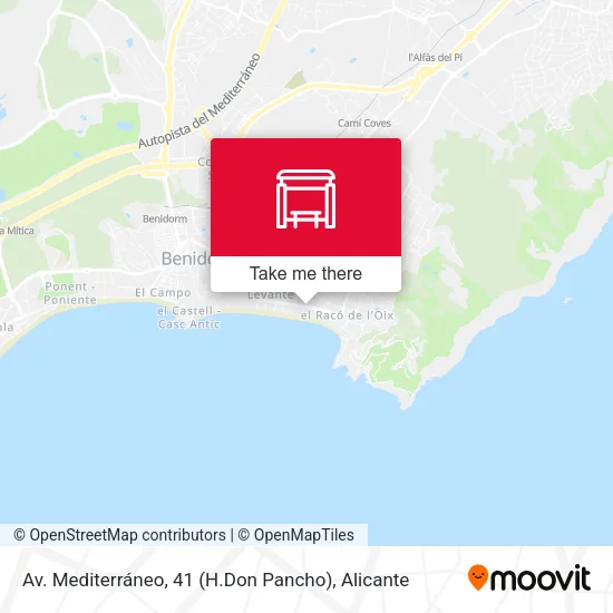 Av. Mediterráneo, 41 (H.Don Pancho) map