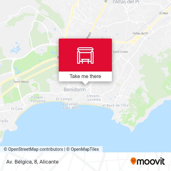 Av. Bélgica, 8 map
