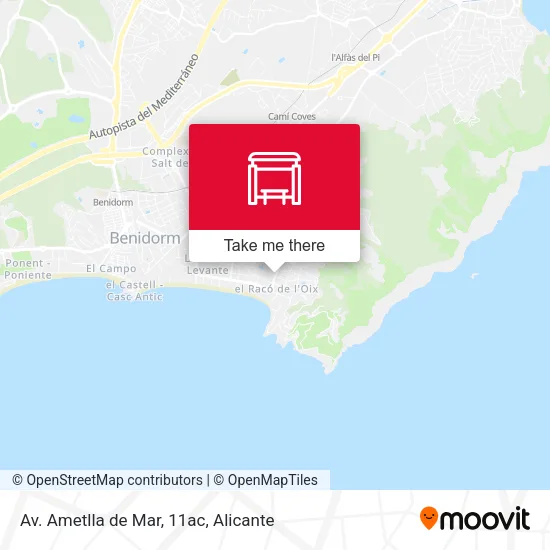 Av. Ametlla de Mar, 11ac map