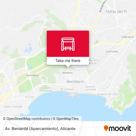 mapa Av. Beniardá (Aparcamiento)