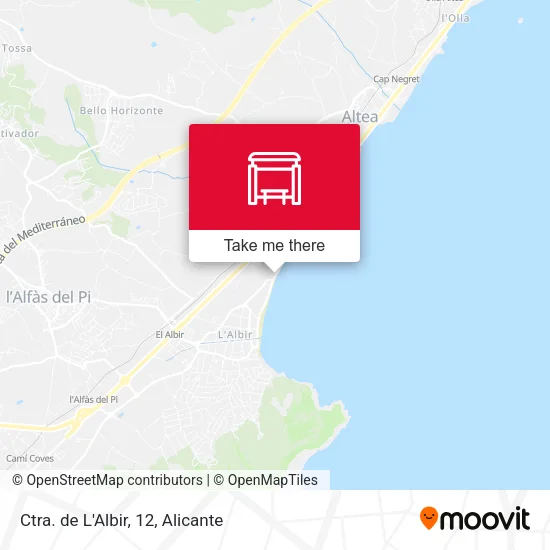 mapa Ctra. de L'Albir, 12