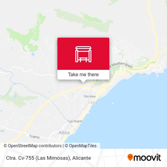 Ctra. Cv-755 (Las Mimosas) map