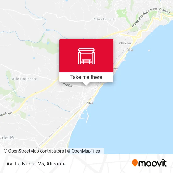 mapa Av. La Nucia, 25