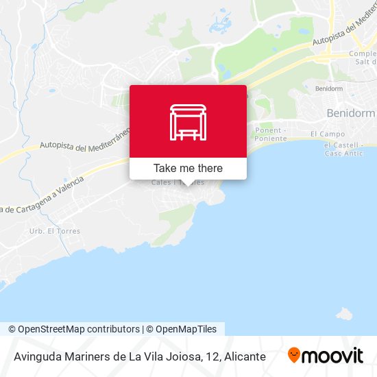 Avinguda Mariners de La Vila Joiosa, 12 map