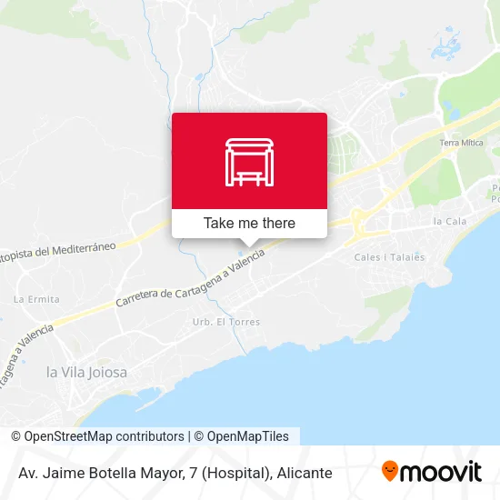 mapa Av. Jaime Botella Mayor, 7 (Hospital)