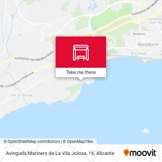 Avinguda Mariners de La Vila Joiosa, 16 map