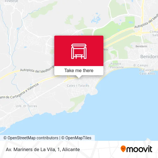 mapa Av. Mariners de La Vila, 1