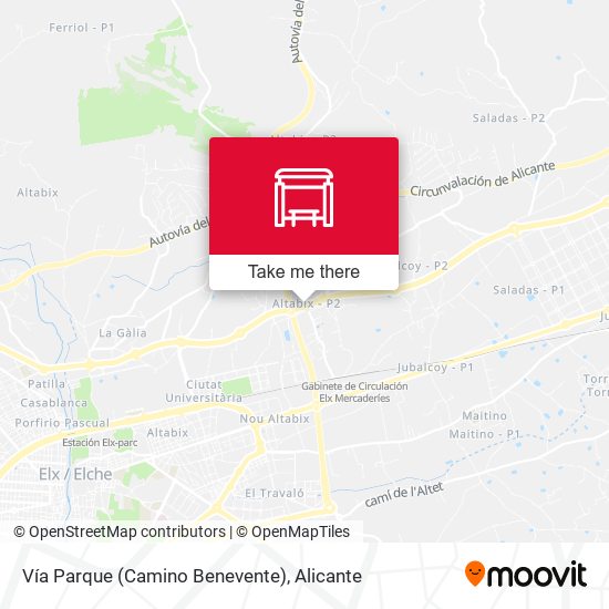 Vía Parque (Camino Benevente) map