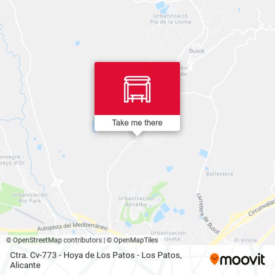 Ctra. Cv-773 - Hoya de Los Patos - Los Patos map