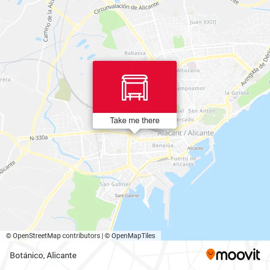 Botánico map