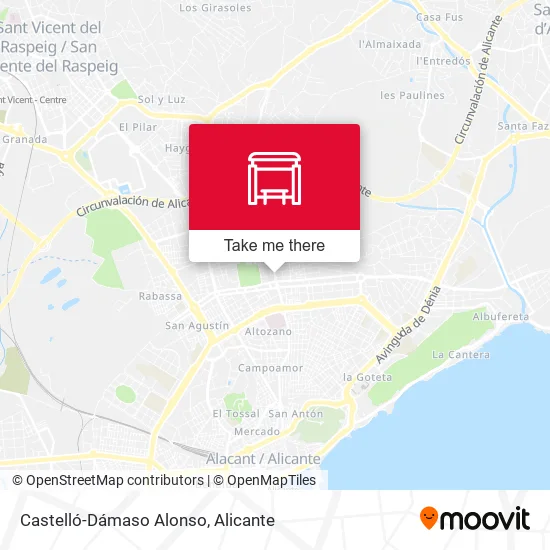 Castelló-Dámaso Alonso map
