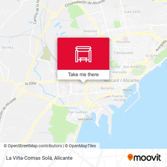La Viña-Comas Solá map