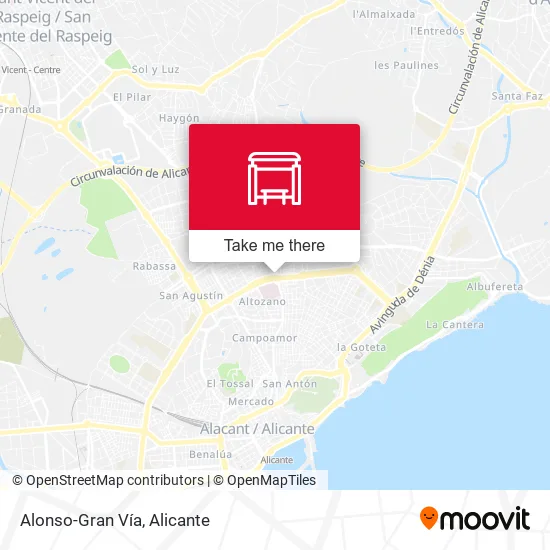 Alonso-Gran Vía map
