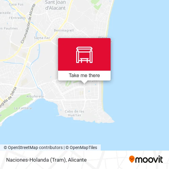 Naciones-Holanda (Tram) map