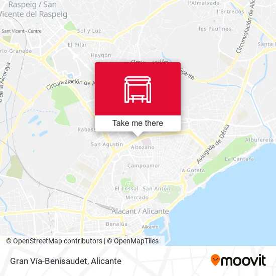 mapa Gran Vía-Benisaudet