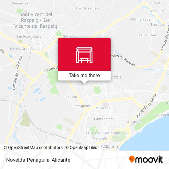 Novelda-Penàguila map