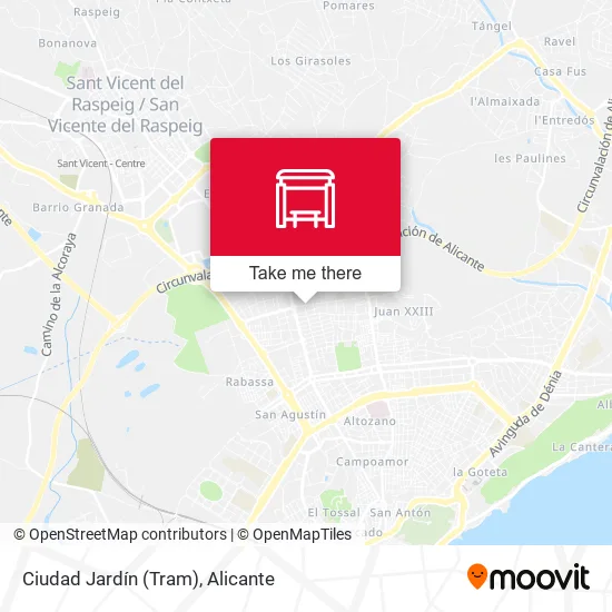 Ciudad Jardín (Tram) map