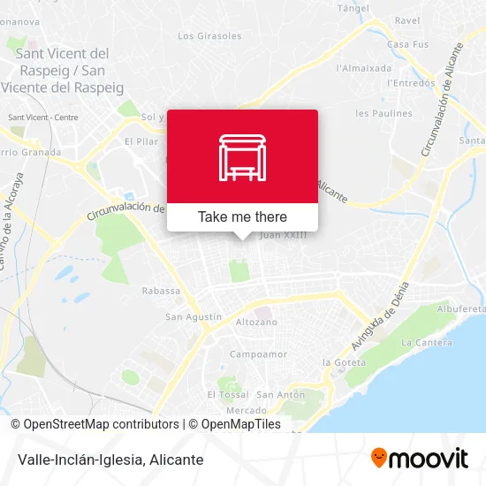 Valle-Inclán-Iglesia map