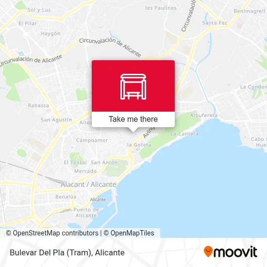 Bulevar Del Pla (Tram) map
