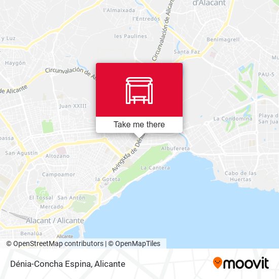 Dénia-Concha Espina map