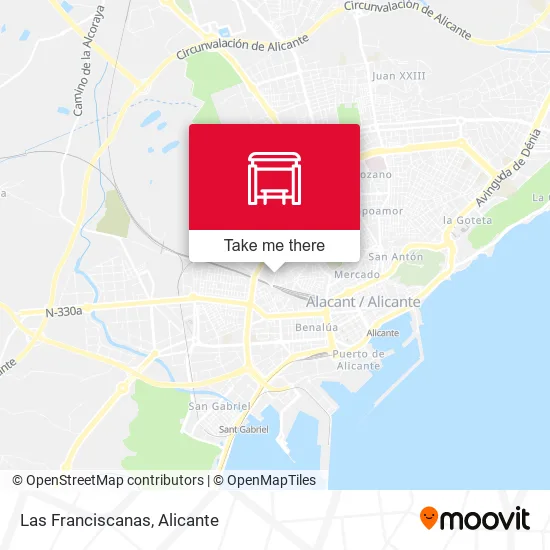 Las Franciscanas map