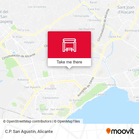C.P. San Agustín map