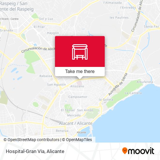 Hospital-Gran Vía map