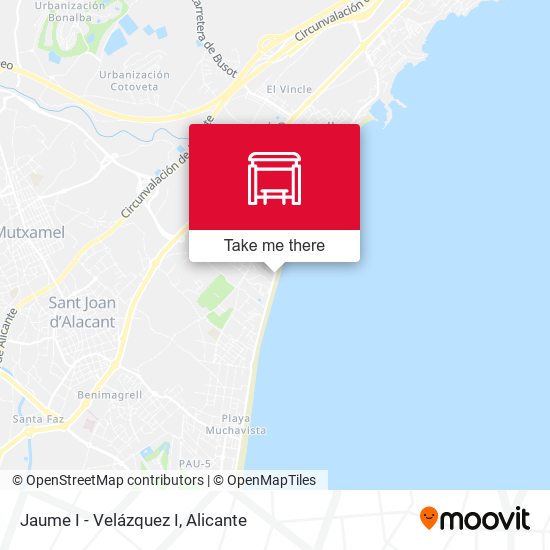 Jaume I - Velázquez I map